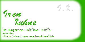 iren kuhne business card